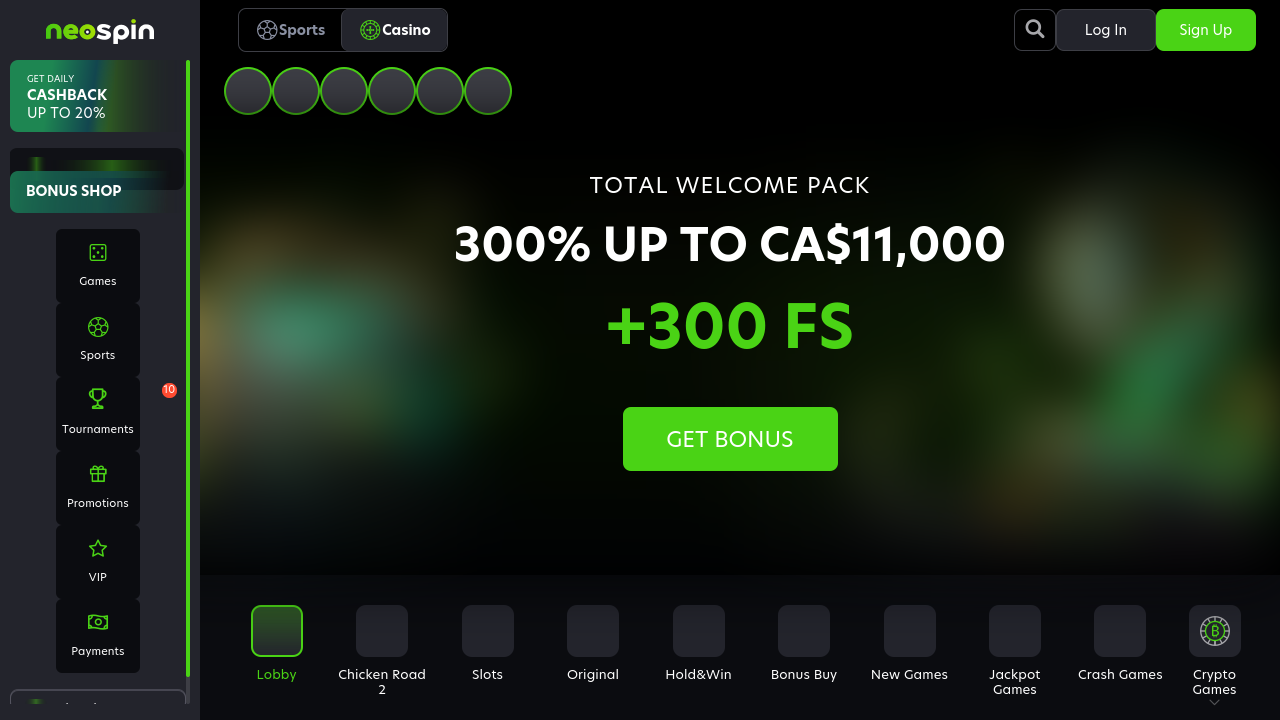 Capture d'écran Neospin